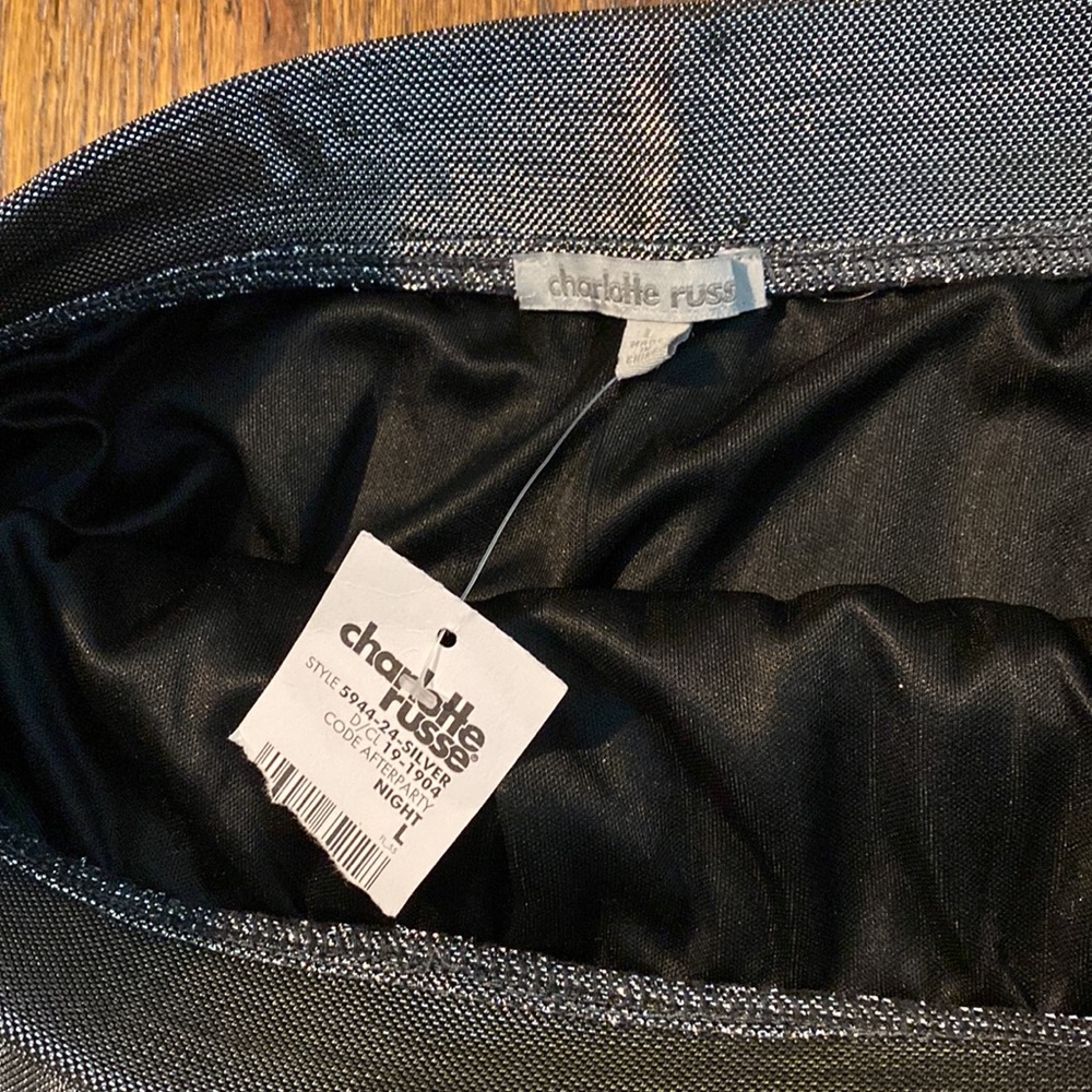 Charlotte Russe silver plated skirt size L - Picture 2 of 5